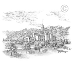 Mt. Timpanogos Utah Temple - Sketch 