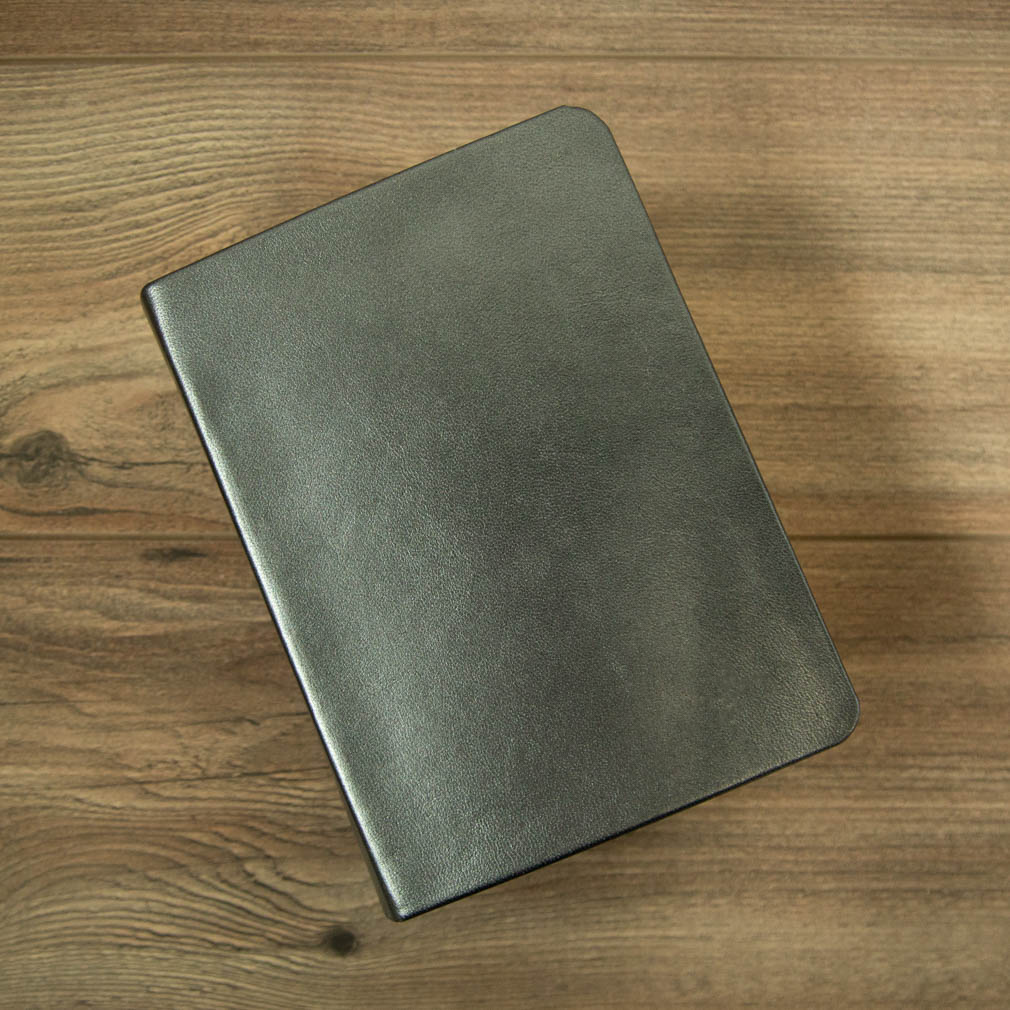 Hand-Bound Genuine Leather Quad - Pearlized Gunmetal - LDP-HB-RQ-PZM