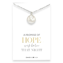 Silver Nativity Charm Necklace nativity necklace, Christmas necklace, nativity, Christmas