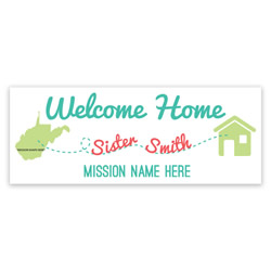 Mission to Home Missionary Welcome Home Banner - Sister lds missionary banner, pathway home missionary banner, coming home missionary poster, homecoming mission poster, sisters homecoming banner, sisters missionary poster, sisters missionary banner