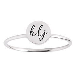 Spanish Cursive CTR Disc Ring 