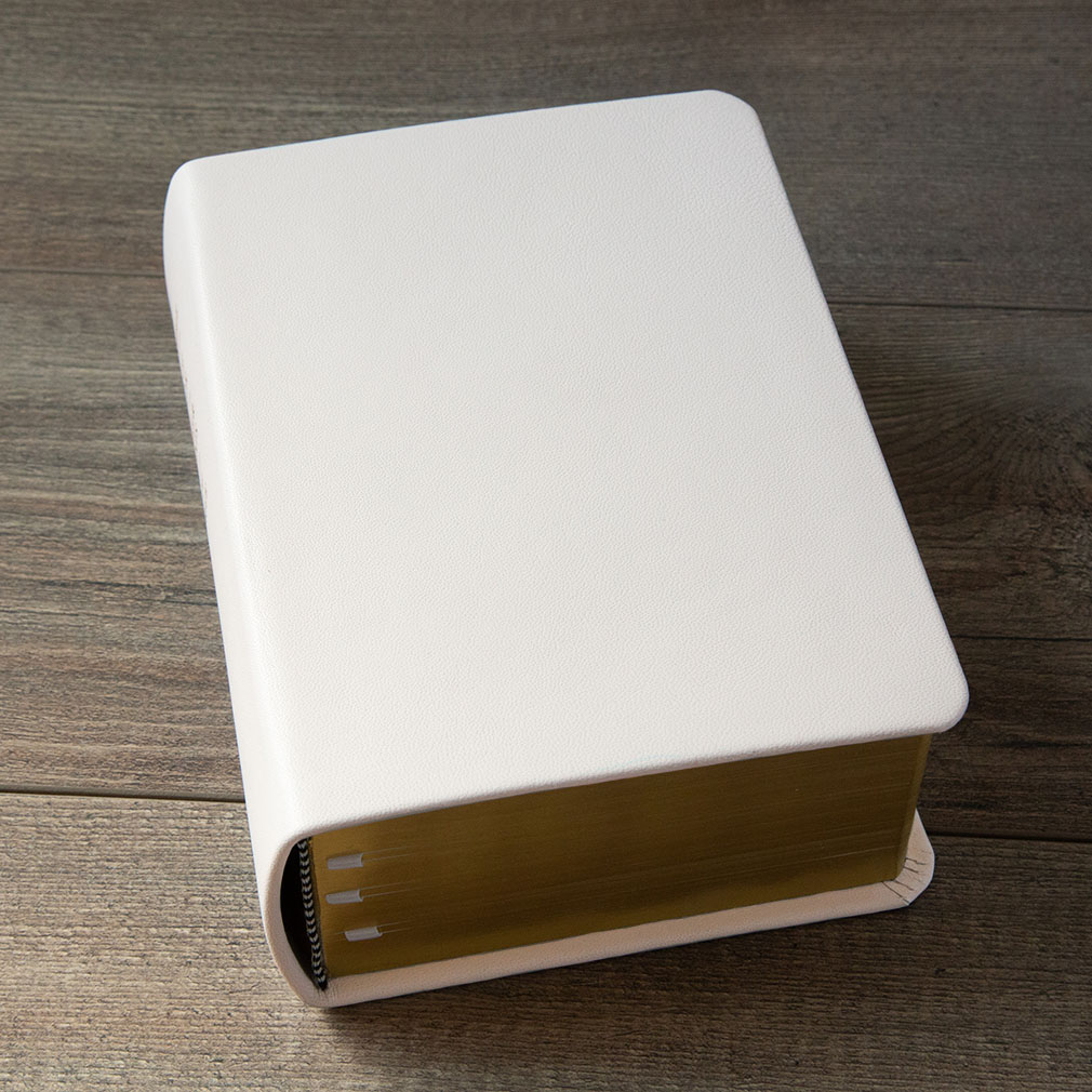 Hand-Bound Genuine Leather Quad - White - LDP-HB-RQ-WHT