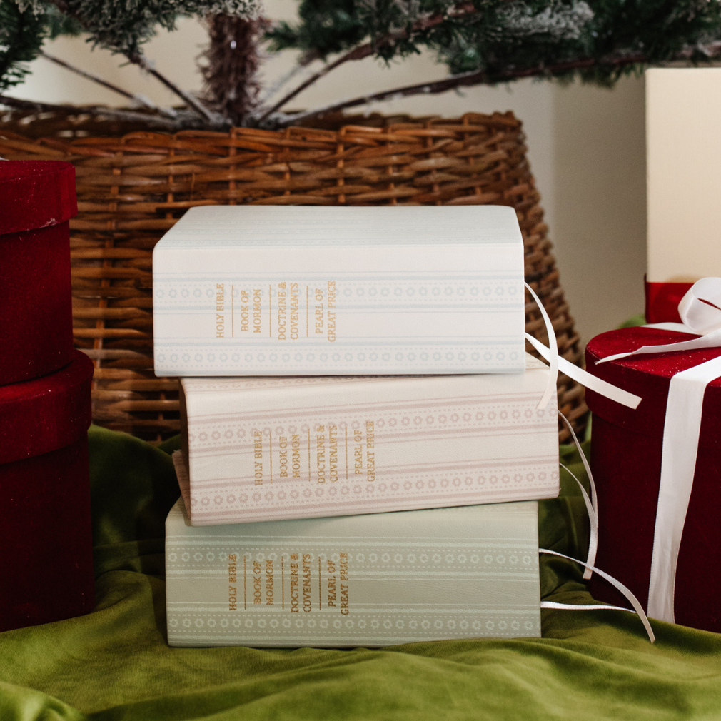 Hand-Bound Genuine Leather Quad - Meadow Ribbon - LDP-HB-RQ-MR